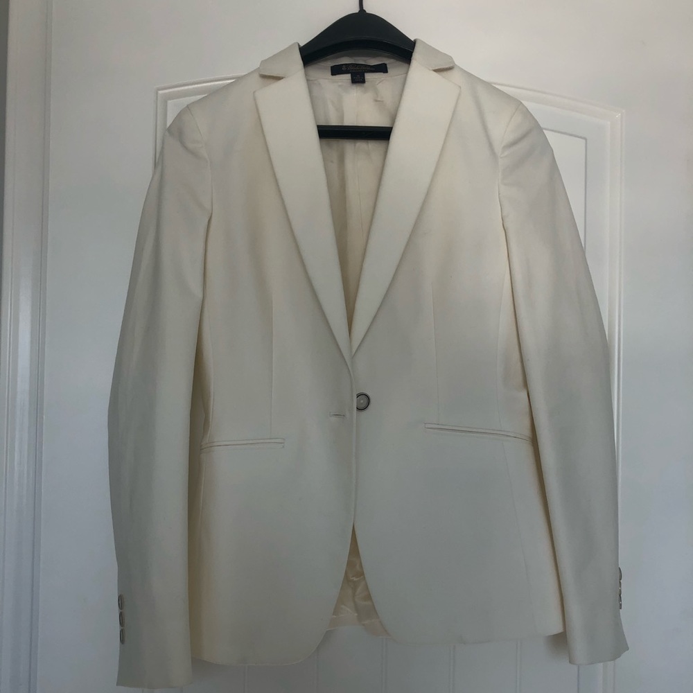Brooks Brothers White Stellita Fit Jacket